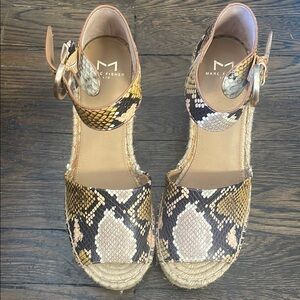 Marc Fisher Brown Tan Espadrille Shoes